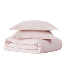 Cannon Solid Cotton Percale Duvet Cover Set