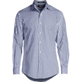 School Uniform Men's Long Sleeve Straight Collar Patterned Broadcloth Shirt