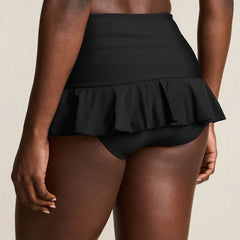 Women's Ruffle Midwaist Skirted Bikini Bottoms
