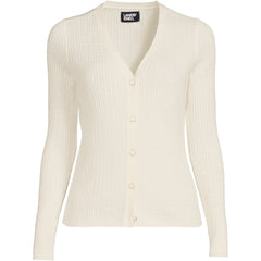 Women's Plus Size Drifter Baby Cable VNeck Cardigan Sweater - Set Top
