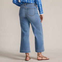 Women's Recover Denim High Rise Wide Leg Crop Jeans