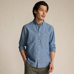 Men's Tall Long Sleeve Chambray Shirt