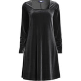 Women's Knit Velvet Square Neck Dress