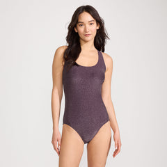 Women's D-Cup Tugless Shine X-Back One Piece Swimsuit