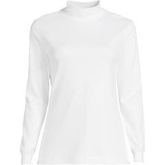 Women's Plus Size Long Sleeve Supima Mock Turtleneck