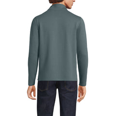 Men's Tall Long Sleeve Herringbone Textured Quarter Zip