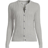 Women's Cotton Pointelle Modern Cardigan Sweater