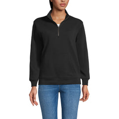 Unisex Long Sleeve Quarter Zip Mock Neck Sweatshirt