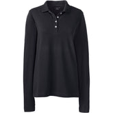 Women's Plus Size Long Sleeve Mesh Polo