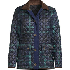 Women's Print Reversible Barn Quilted Insulated Jacket