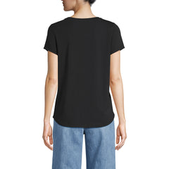 Women's Short Sleeve Lightweight Jersey Scoop Neck T-shirt
