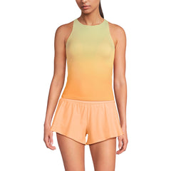 Women's Long Tugless High Neck Strappy Back Tankini Swimsuit Top