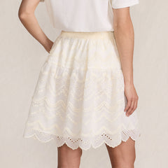 Women's Smocked Waist Above the Knee Skirt