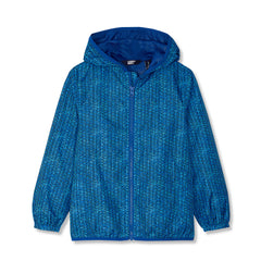 Kids Waterproof Hooded Packable Rain Jacket