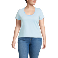 Women's Plus Size Supima Cotton Short Sleeve Scoop Neck Tee