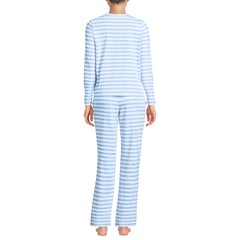 Women's Petite Knit 2 Piece Pajama Set - Long Sleeve Top and Pants