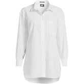 Women's Plus Size No Iron Poplin Extra Long Tunic