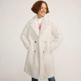 Women's Double Breasted Sherpa Fleece Coat