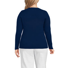 Women's Plus Size Drifter Baby Cable VNeck Cardigan Sweater - Set Top