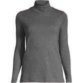 Women's Plus Size Supima Cotton Fitted Long Sleeve Turtleneck