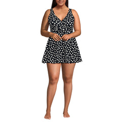 Women's Plus Size New SlenderSuit Wrap Swim Dress Swimsuit Print