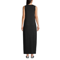 Women's Cotton Jersey Sleeveless Swim Cover-up Maxi Dress
