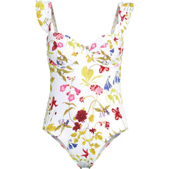 Women's Balconette Ruffle High Leg One Piece Swimsuit