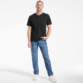 Men's Short Sleeve Cotton Supima Jersey Henley