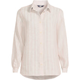 Women's Plus Size Linen Long Sleeve Feminine Shirt