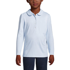 Girls Long Sleeve Peter Pan Collar Polo Shirt