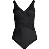 Women's Plus Size DD-Cup SlenderSuit Wrap One Piece Swimsuit