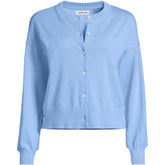 Women's Plus Size Modern Length Fine Gauge Crew Neck Cardigan Sweater