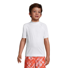 Boys Husky Short Sleeve Crew Neck Swim UPF 50 Rash Guard