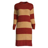 Women's Lounge Crew Neck Slounge Dress - Stripe
