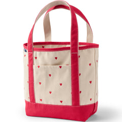 Medium Embroidered 5 Pocket Open Top Canvas Tote Bag