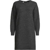 Women's Plus Size Fuzzy Bow Back Mini Sweater Dress