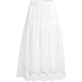 Women's Plus Size Voile Eyelet Maxi Skirt