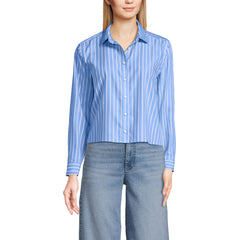 Women's No Iron Boxy Cropped Shirt