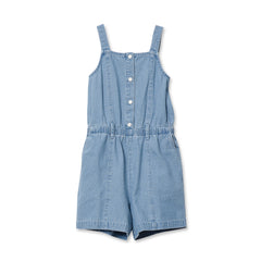 Girls Lightweight Denim Romper