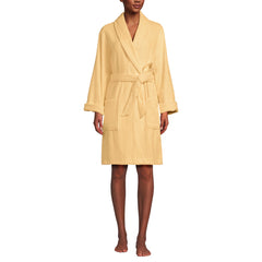 Women's Soft Terry Long Sleeve Knee Length Robe