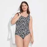 Women's Plus Size DDD-Cup Tugless Low Leg One Piece Swimsuit