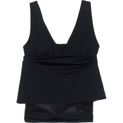 Women's Chlorine Resistant Tummy Control Grecian Tankini Swimsuit Top Adjustable Straps