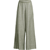 Women's Plus Size Linen High Rise Palazzo Pants - Set Bottom