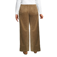 Women's Plus Size High Rise Wide Leg Corduroy Pants