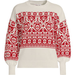 Women's Drifter Placed Jacquard Jersey Crew Neck Sweater