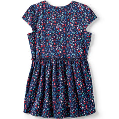 Girls Short Sleeve Gathered Waist Tunic Top