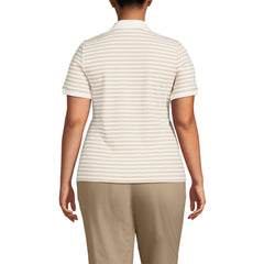 Women's Plus Size Wide Rib Polo Shirt