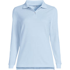 School Uniform Women's Long Sleeve Mesh Polo Shirt