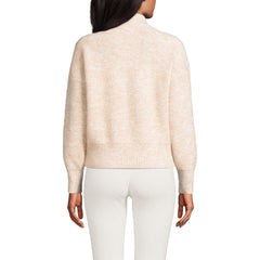 Women's Fuzzy Wedged Quarter Zip Sweater