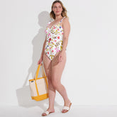 Women's Plus Size Balconette Ruffle High Leg One Piece Swimsuit